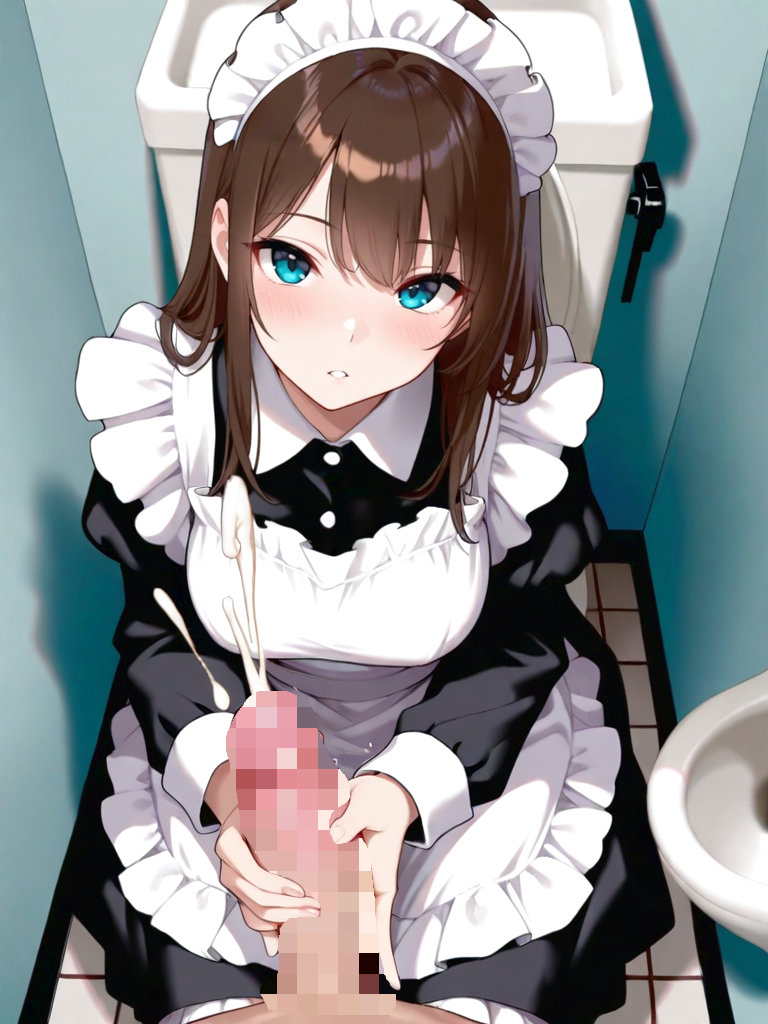 maid toilet handjob 18